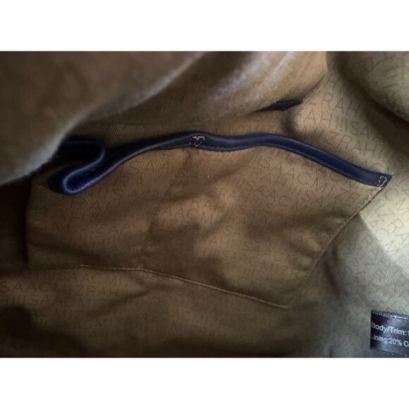 NWOT Isaac Mizrahi Bridgehampton Blu Pebbl Leather Hobo Bag Approx 22" 15"x13.5" - Picture 10 of 14